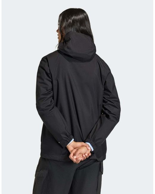 Adidas Originals Black Terrex Multi 2.5 Layer Climaproof Rain Jacket