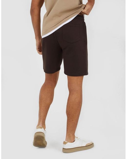 Brave Soul Black Basic Fleece Shorts for men