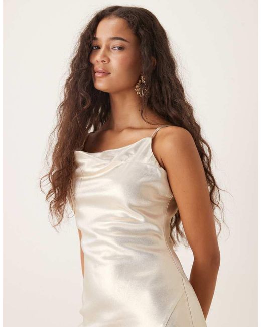 True Decadence Natural Tie Back Midi Dress