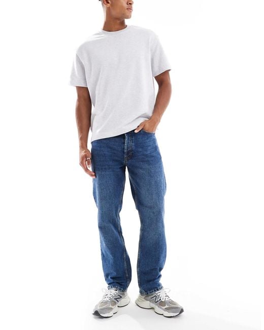 Dr. Denim Blue Dash Regular Fit Straight Leg for men