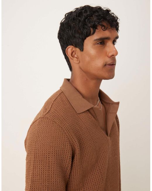 Mango – polohemd in Brown für Herren