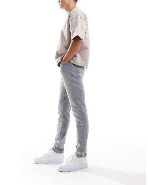 Only & Sons Gray Loom Slim Fit Jeans for men