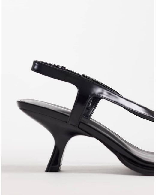 Glamorous Black Heeled Sandals