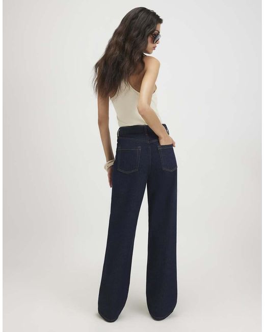 River Island Blue Relaxed Straight Leg Jeans