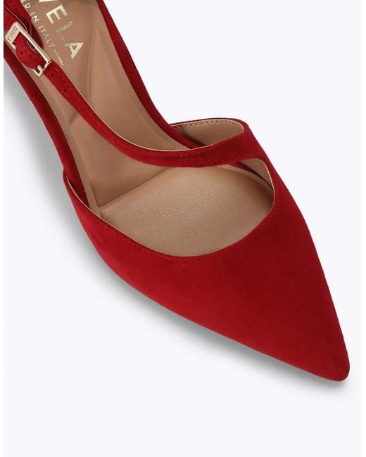 Carvela Kurt Geiger Red Lorita Court Heeled Shoes