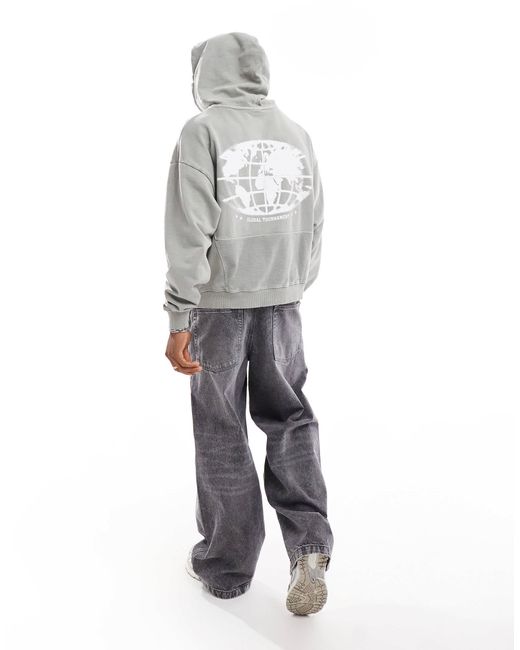 Pull&Bear – kapuzenpullover in Gray für Herren