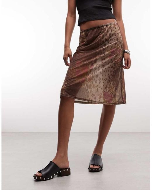 Reclaimed Vintage Multicolor Awkard Length Slip Skirt