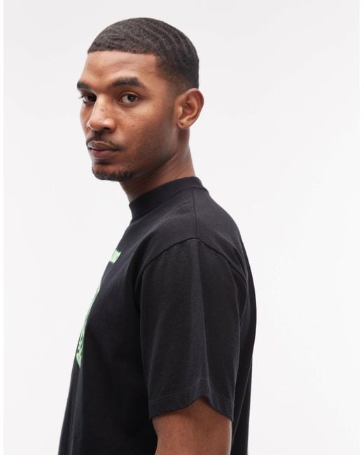 No Problemo Black 100% Cotton T-Shirt With Wormhole Front Graphic for men