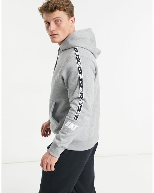 Nike Repeat Pack Taping Hoodie in Grey (Grey) for Men | Lyst UK