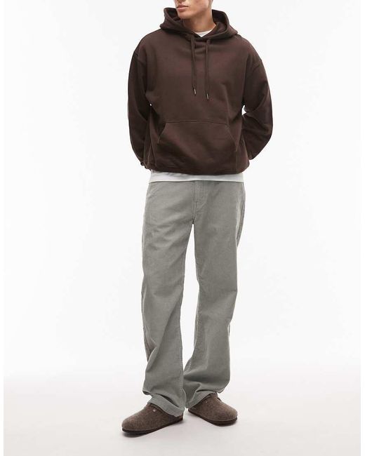Levi's Black 565 Loose Straight Fit Cord 5 Pocket Trousers for men