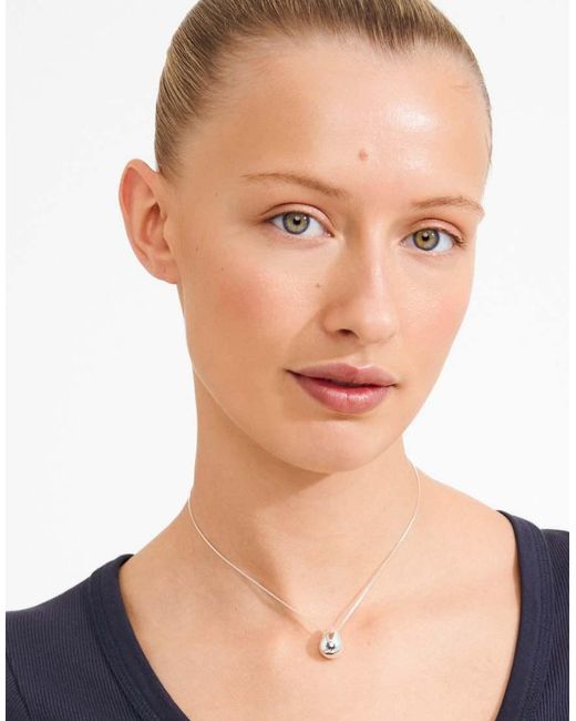 Collar Kaisyn Plateado En Plata Pilgrim de color White