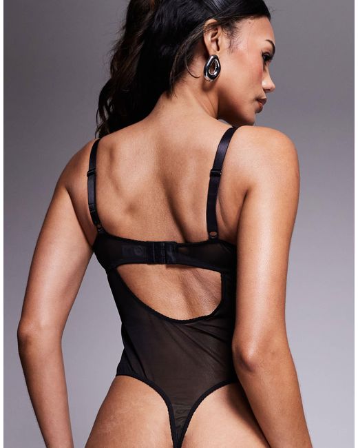 Ivory Rose Brown – fuller bust – unwattierter body aus spitze und netzstoff