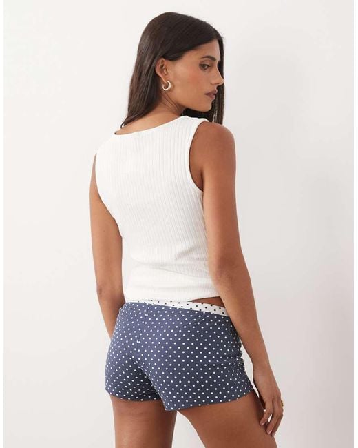Cotton On Blue 2 Pack Polka Dot Pyjama Short