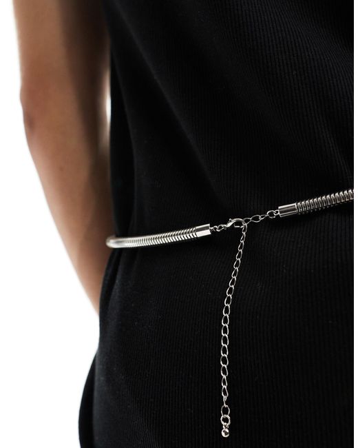 ASOS Black Chunky Snake Chain Body Harness for men