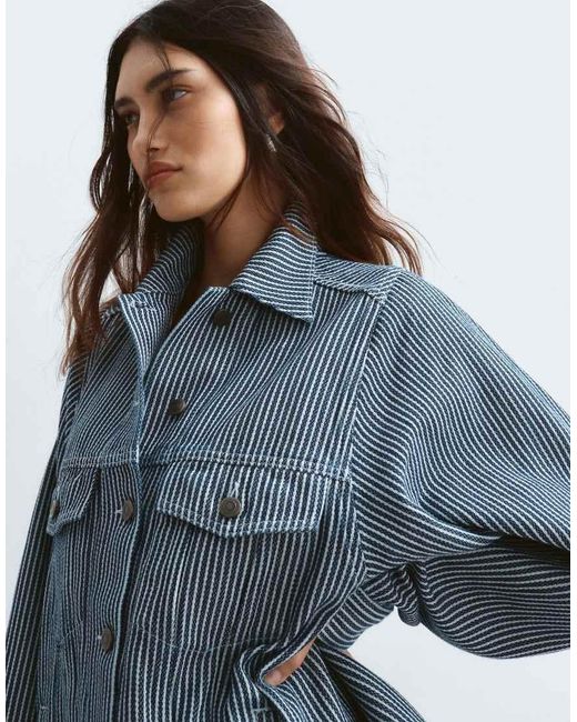 ARRANGE Blue Oversized Jacket Co-ord