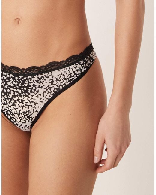 Calvin Klein Black Microfiber Stretch Thong