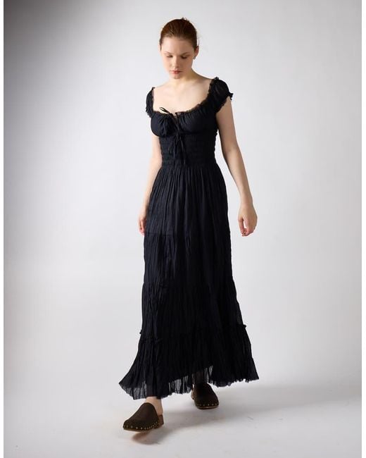Glamorous Blue Babydoll Maxi Dress