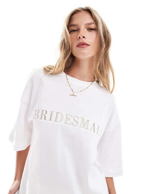 Six Stories White Bridesmaid Statement Tee
