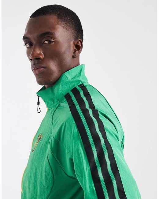 Adidas Originals Green Jamaica X Bob Marley Home Anthem Jacket for men