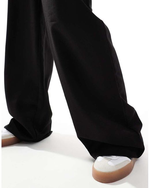 Pieces Black Wide Leg Dad Trouser Co-Ord With Belt Loops