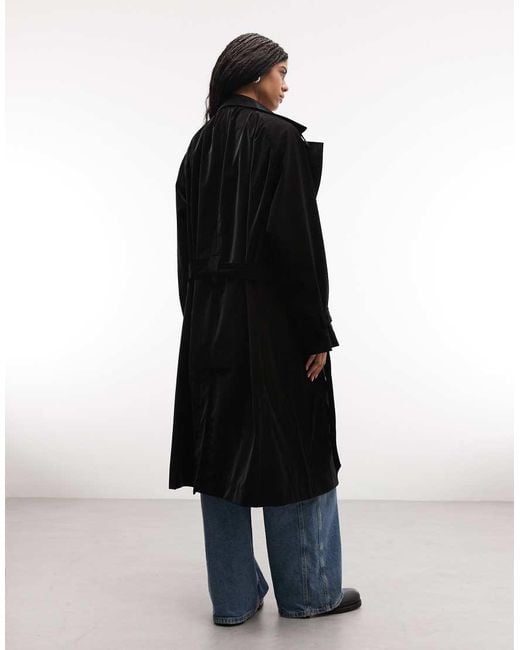 Rains Blue 12620 Waterproof Belted Double Breasted Trench Coat
