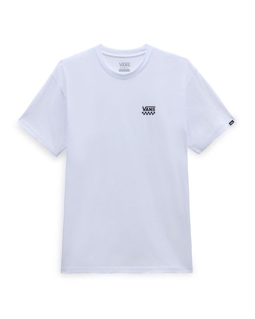 T-shirt a maniche corte bianca con logo a sinistra sul petto di Vans in White da Uomo