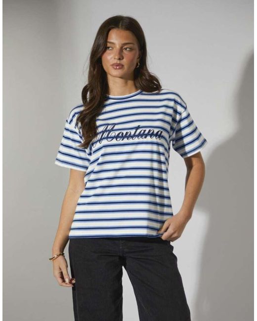 South Beach Blue Montana Stripe Tee
