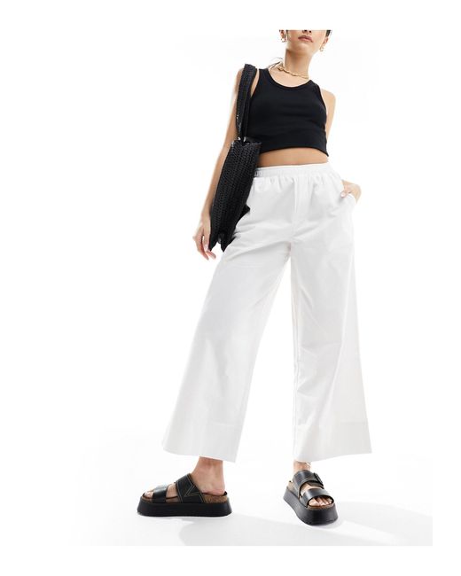 ASOS White Pull On Culotte