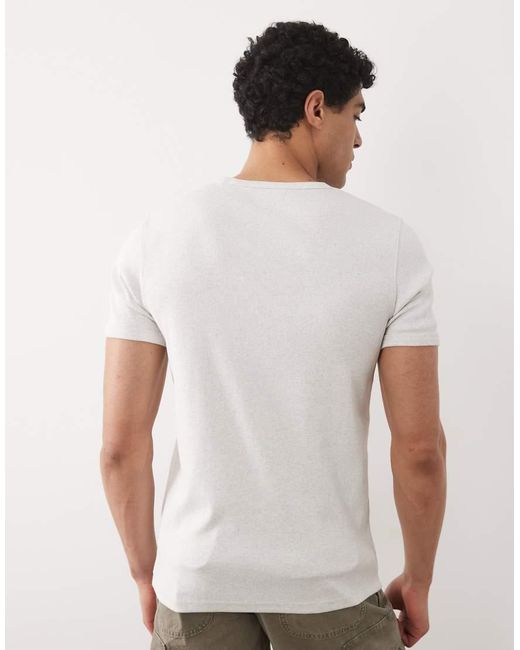 Jack & Jones White Rib Regular T-shirt for men