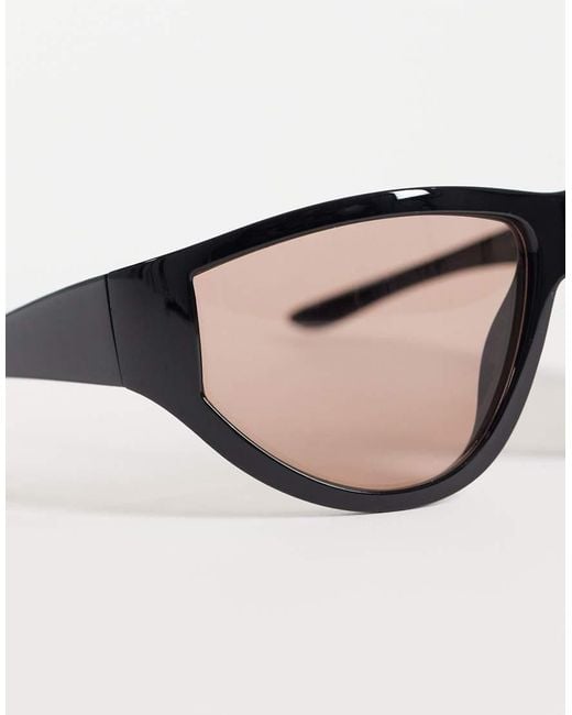 ASOS Natural Oversized Fashion Glasses With Lenses