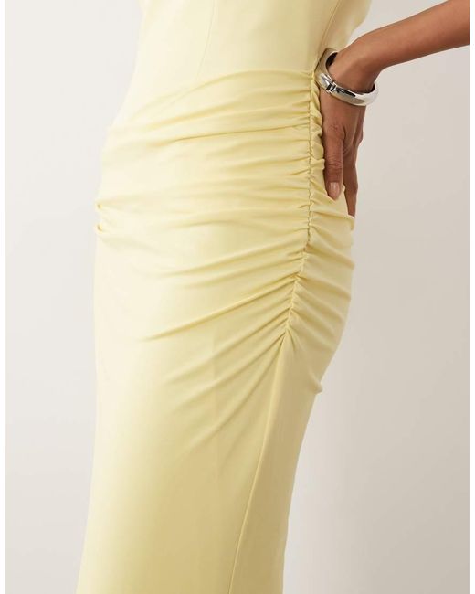 Forever New Natural Halter Neck Drape Waist Maxi Dress