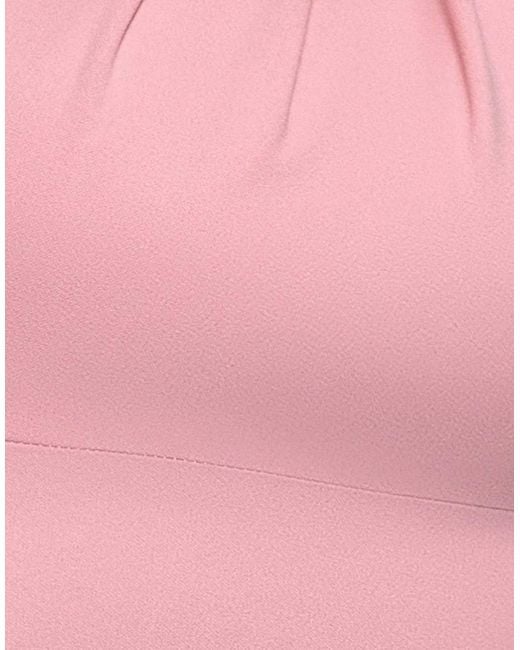 Goddiva Pink Cape Sleeve Chiffon And Sculpting Stretch Jersey Crepe Maxi Dress