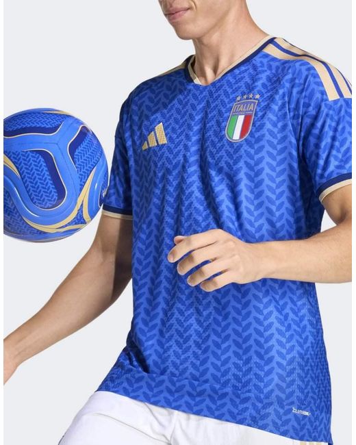 Adidas Originals Blue Italy 26 Home Authentic Jersey for men