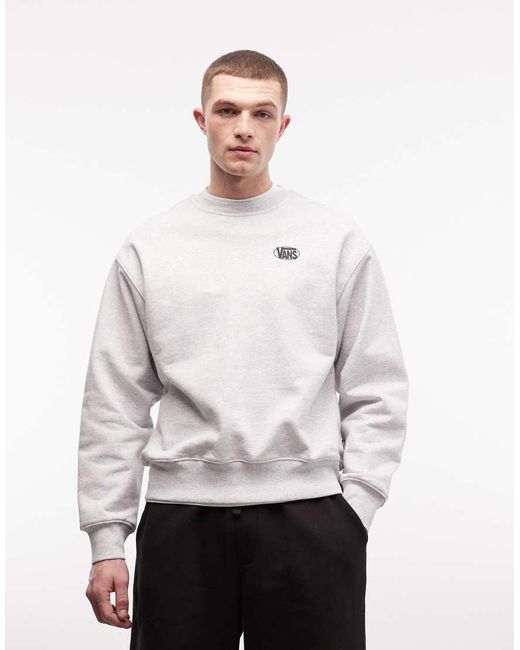 Vans White Oval Back Print Sweatshirt for men