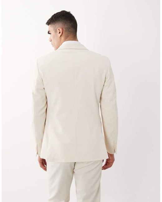 ASOS Natural Slim Suit Jacket for men