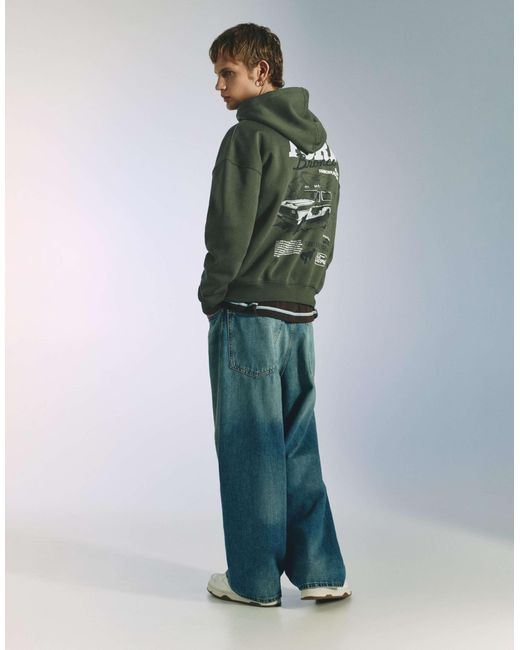 Pull&Bear – kapuzenpullover in Green für Herren