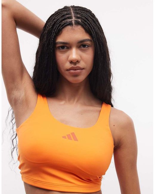 Adidas Originals Orange Adidas Training Optime Tank Top