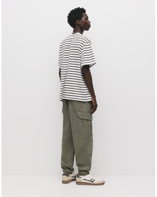 Pull&Bear – cargo-jogginghose in White für Herren
