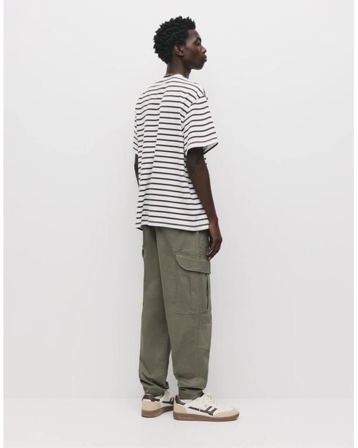 Pull&Bear – cargo-jogginghose in White für Herren