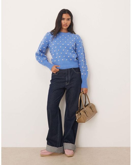Jdy Blue Relaxed Fit Knitted Jumper