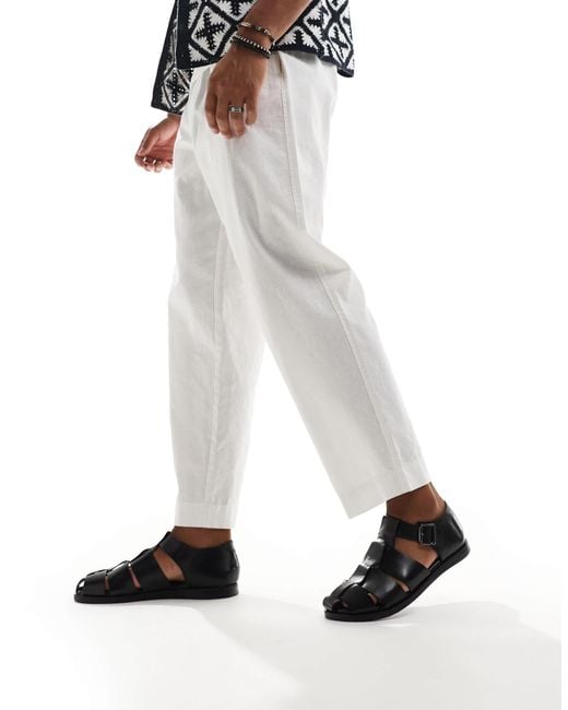 Schuh White Sirius Fisherman Sandals for men