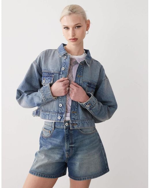 Collusion Blue Boxy Denim Jacket