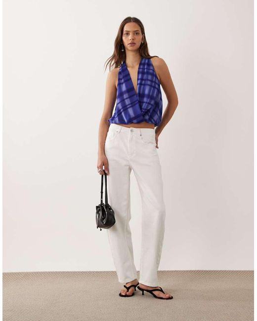 Mango Dolpin Haltertop in het Blue