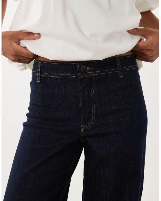 JDY Tall White Vanessa Mid Waist Wide Leg Jeans