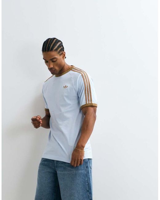 Adidas Originals White 3 Stripe T-shirt