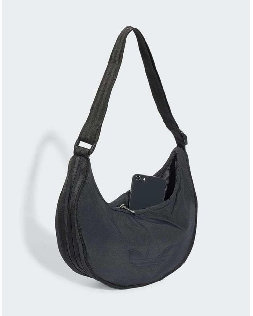 Adidas Originals Black Everyday Icons Half Crescent Handbag