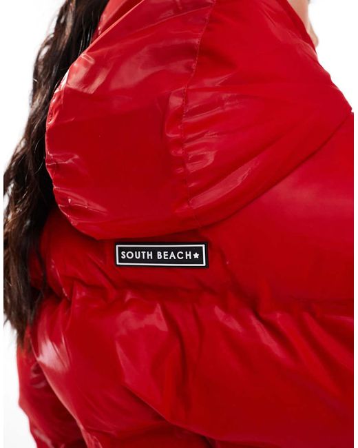 South Beach Red Ski Suit With Padded Style Jacket