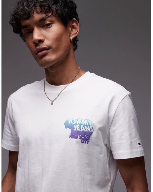 T-shirt avec logo superposé au dos Tommy Hilfiger pour homme en coloris Multicolor
