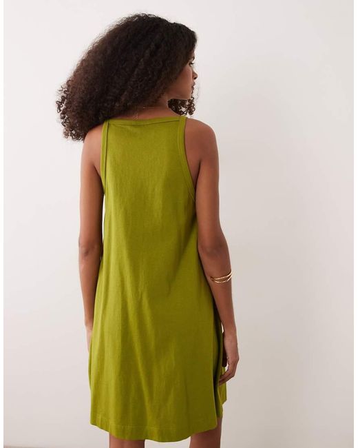 ASOS Green Mini Trapeze Dress