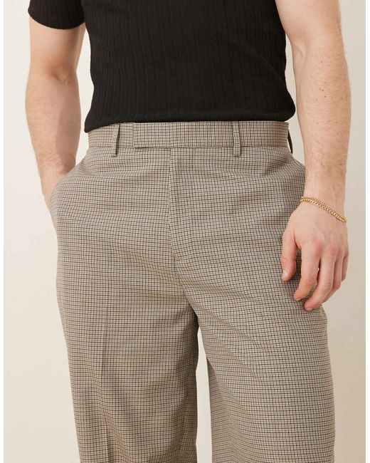 ASOS Oversized Nette Toelopende Broek in het Natural voor heren